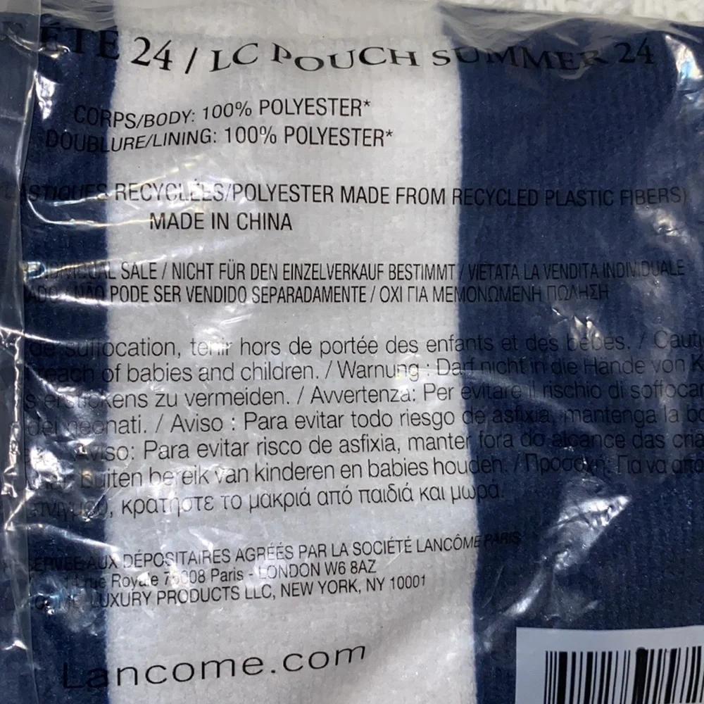 Lancôme Makeup Cosmetic Bag Pouch Summer 24